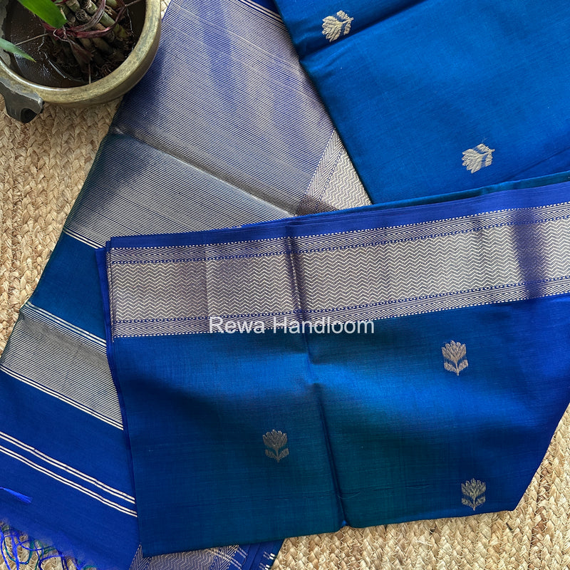 Maheshwari Blue Lotus Shaded Butta Saree SLB036