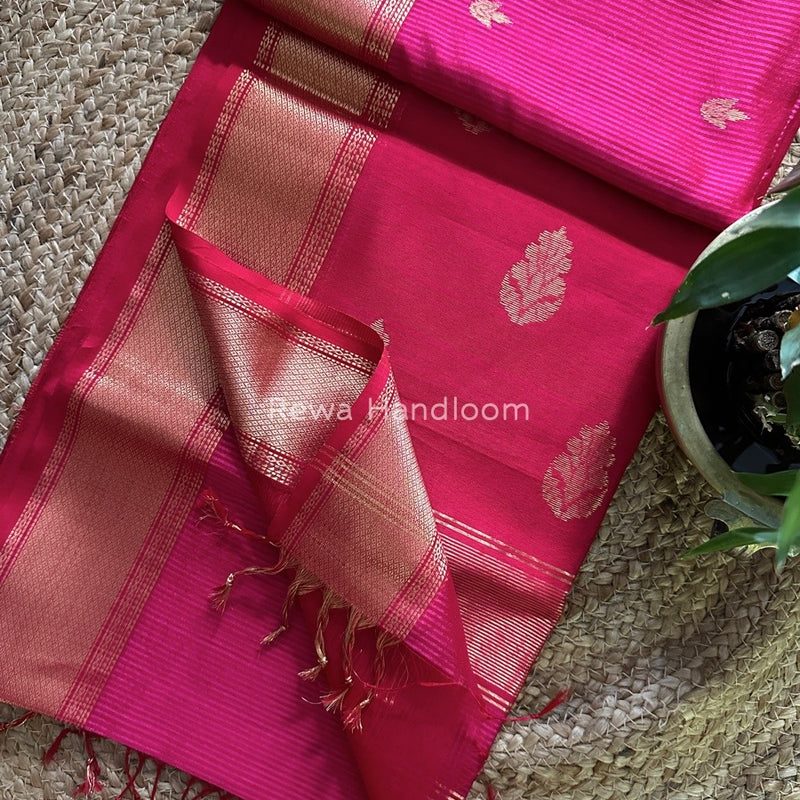 Maheshwari Butta Pallu Silk Saree