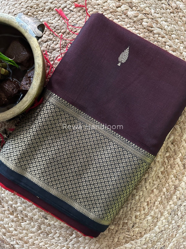 Maheshwari Brown Resham Thread Butti Saree RBS53