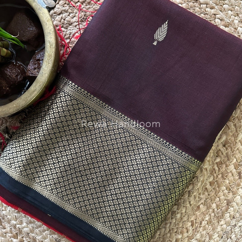 Maheshwari Brown Resham Thread Butti Saree RBS53