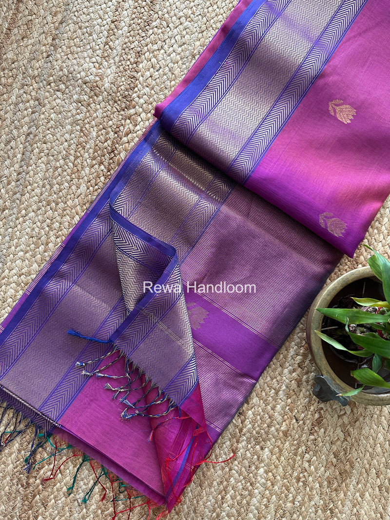 Maheshwari Lotus Shaded Butta Saree