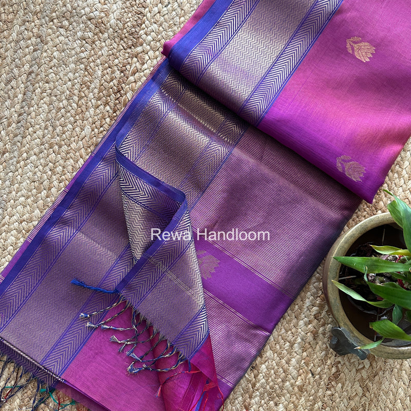 Maheshwari Lotus Shaded Butta Saree