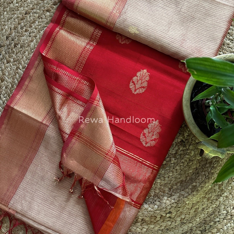 Maheshwari Butta Pallu Silk Saree