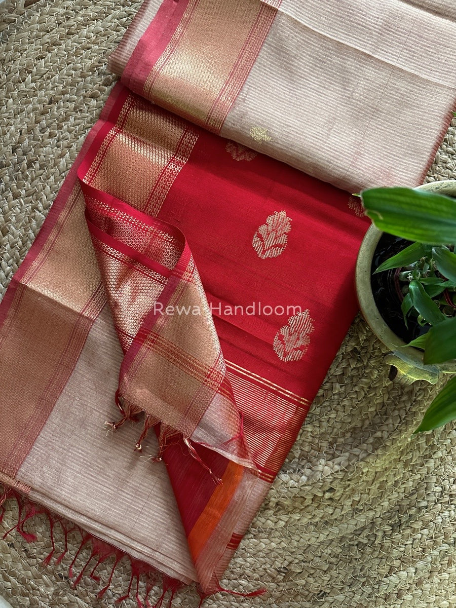 Maheshwari Butta Pallu Silk Saree