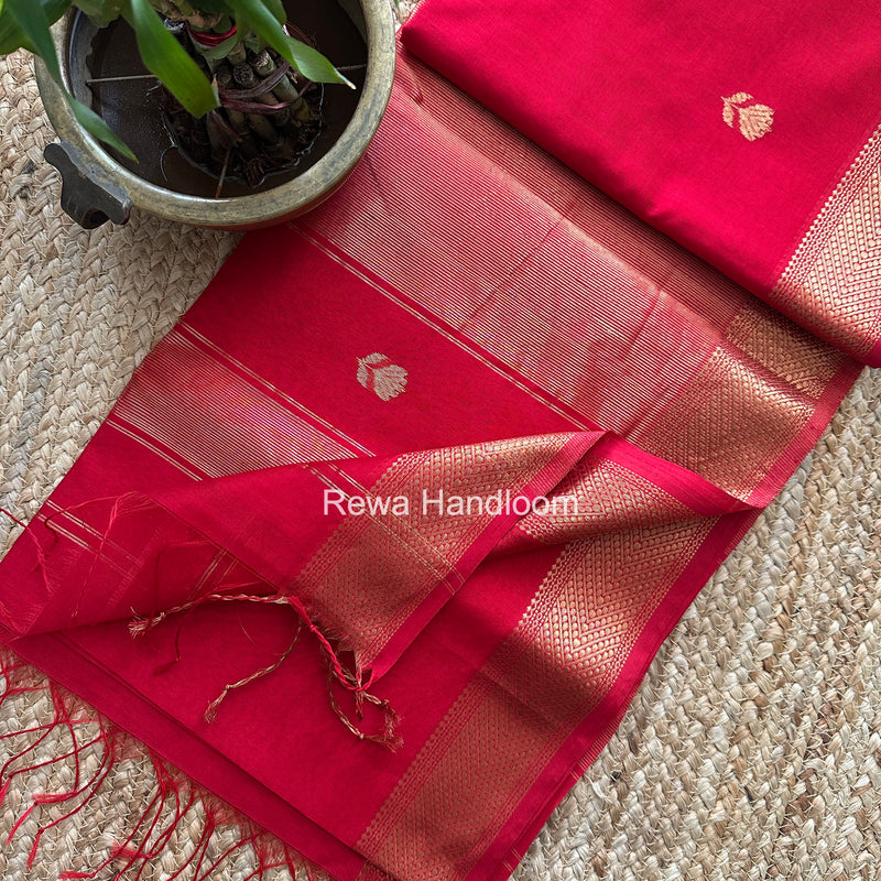 Maheshwari Lotus Butta Saree