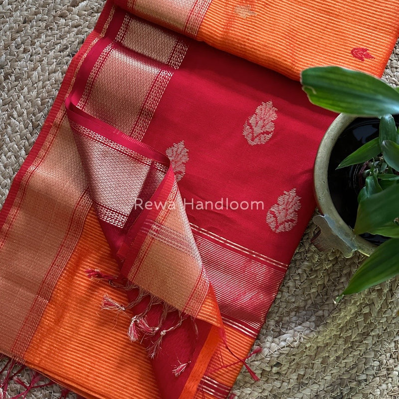 Maheshwari Butta Pallu Silk Saree