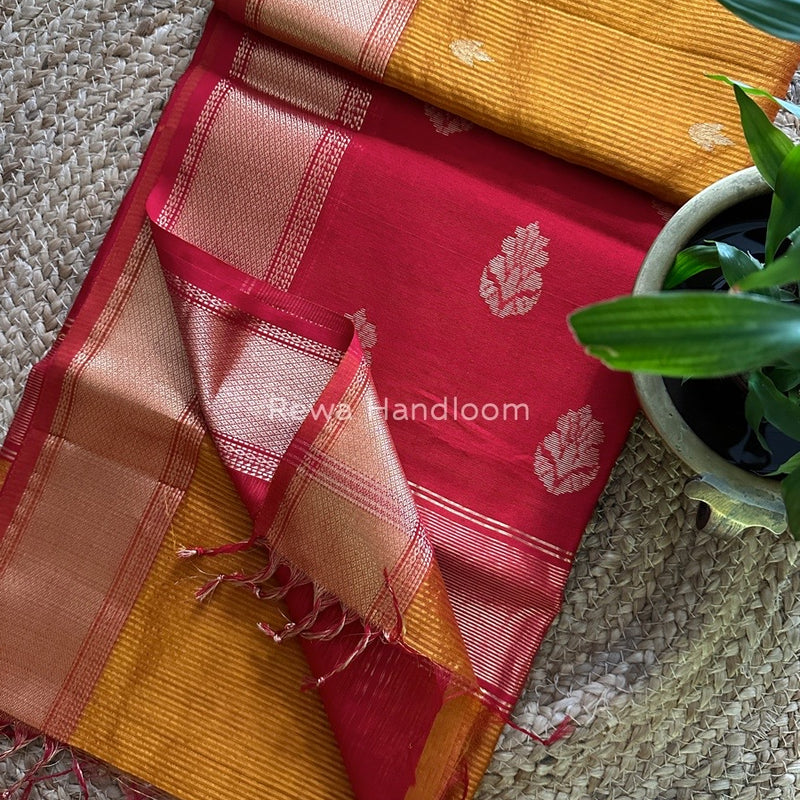 Maheshwari Butta Pallu Silk Saree