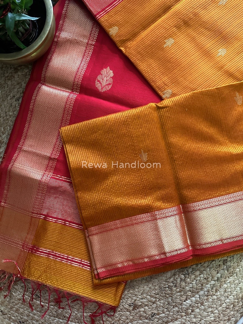 Maheshwari Butta Pallu Silk Saree