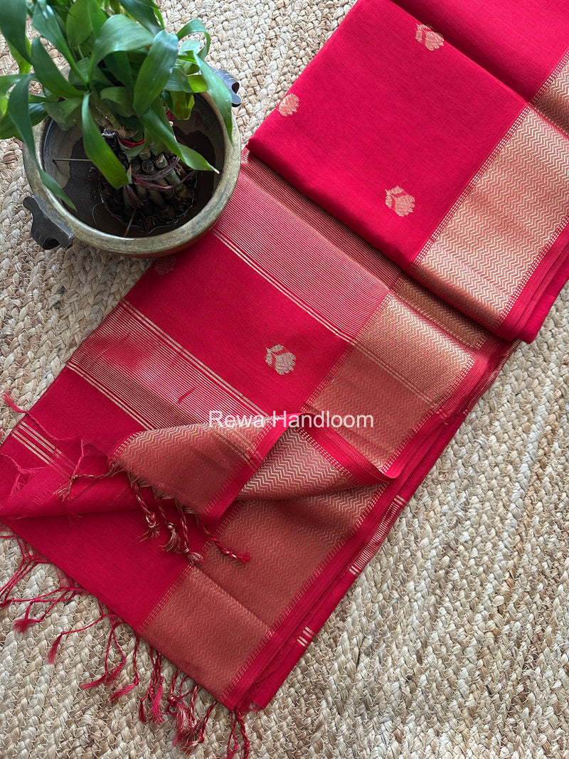 Maheshwari Lotus Butta Saree