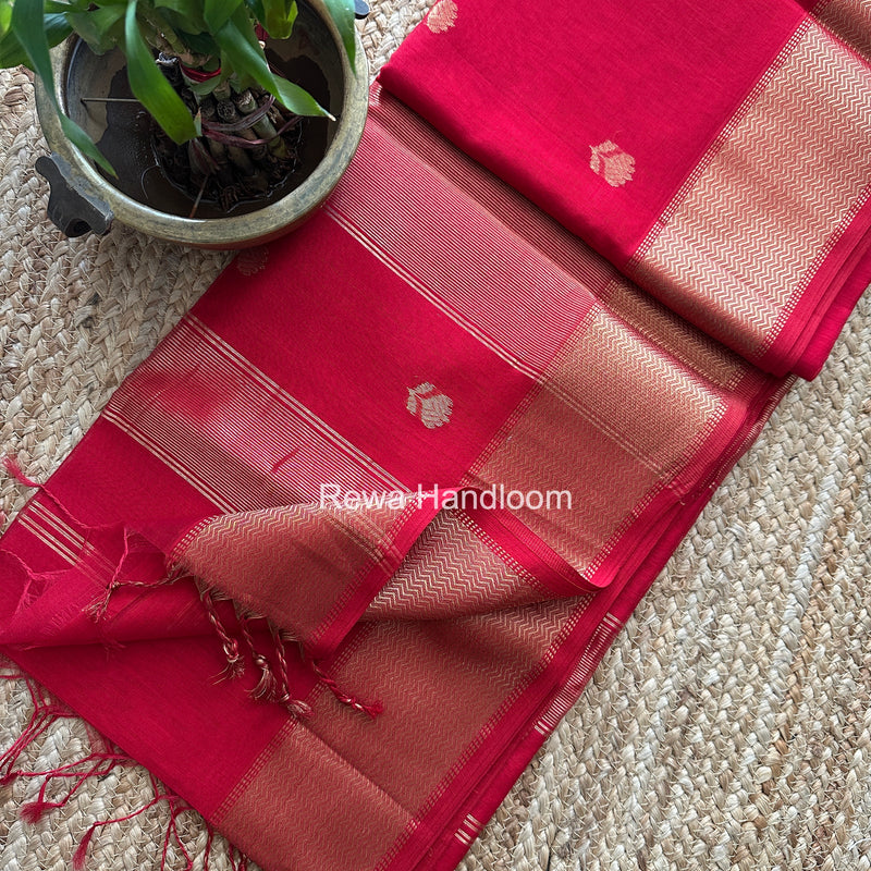 Maheshwari Lotus Butta Saree