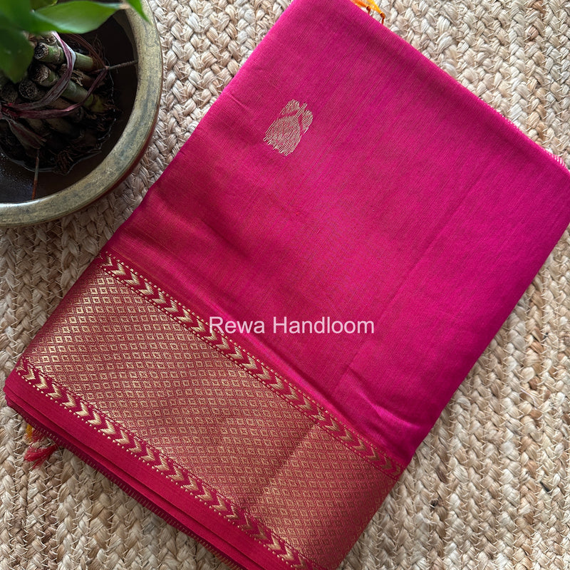 Maheshwari Rani Pink Lotus Shaded Butta Saree SLB042