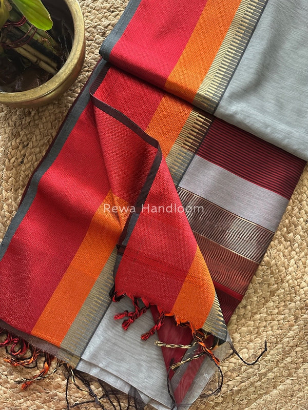 Maheshwari Multicolor Border Saree