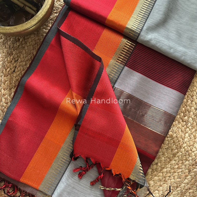Maheshwari Multicolor Border Saree