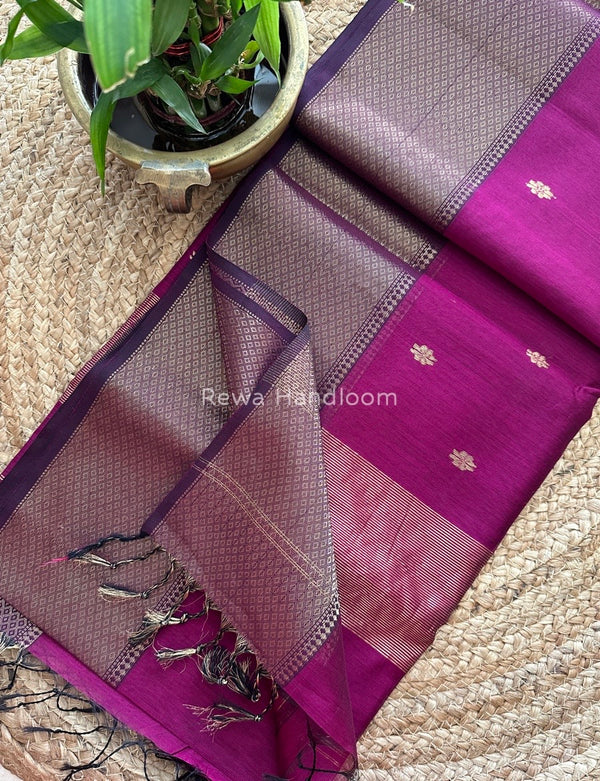 Maheshwari Zari Skirt Butti Saree 