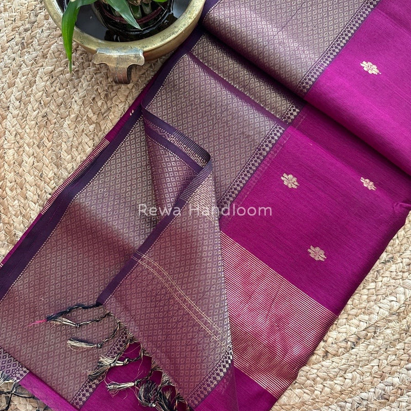 Maheshwari Zari Skirt Butti Saree 