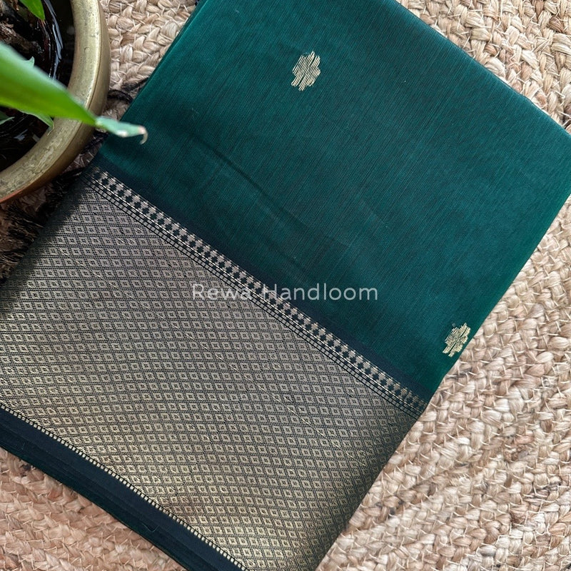 Maheshwari Green Zari Skirt Butti Saree ZSB018