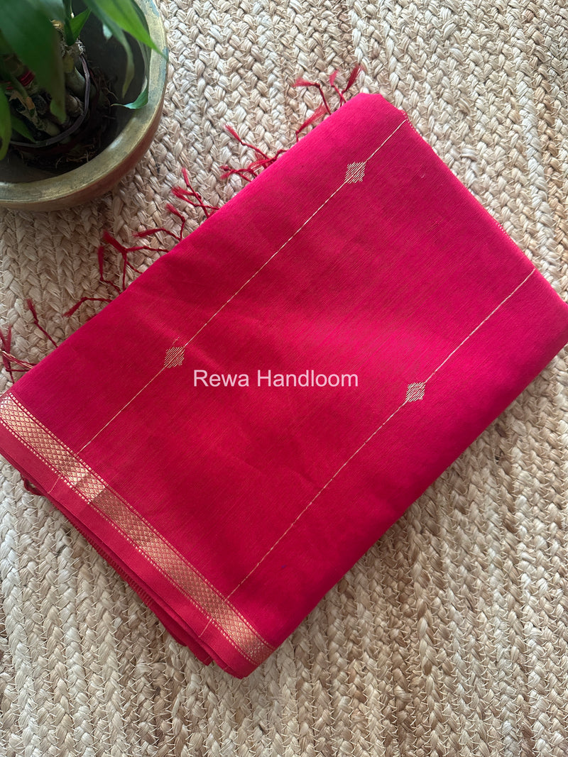 Pink Lining Butti Shaded Maheshwari Saree SBS0107