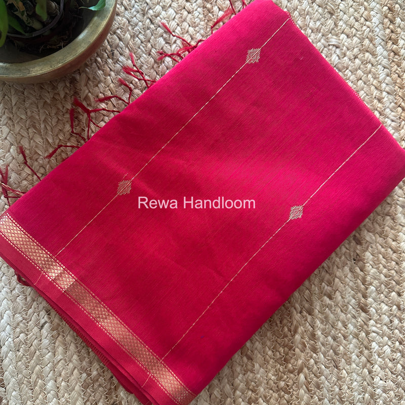 Pink Lining Butti Shaded Maheshwari Saree SBS0107