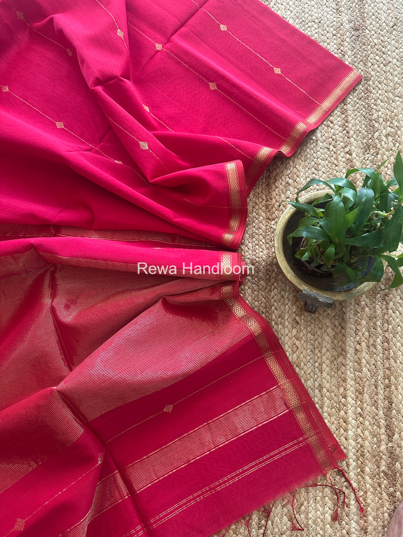 Pink Lining Butti Shaded Maheshwari Saree SBS0107