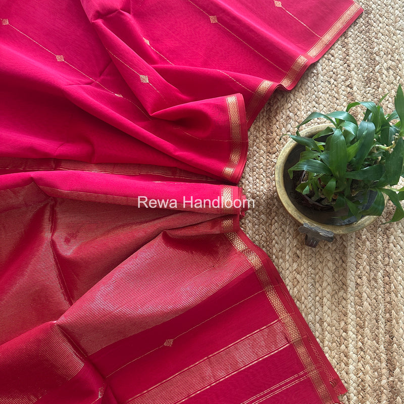 Pink Lining Butti Shaded Maheshwari Saree SBS0107
