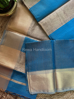 Maheshwari Firozi Tissue Silk Saree-ZTS41