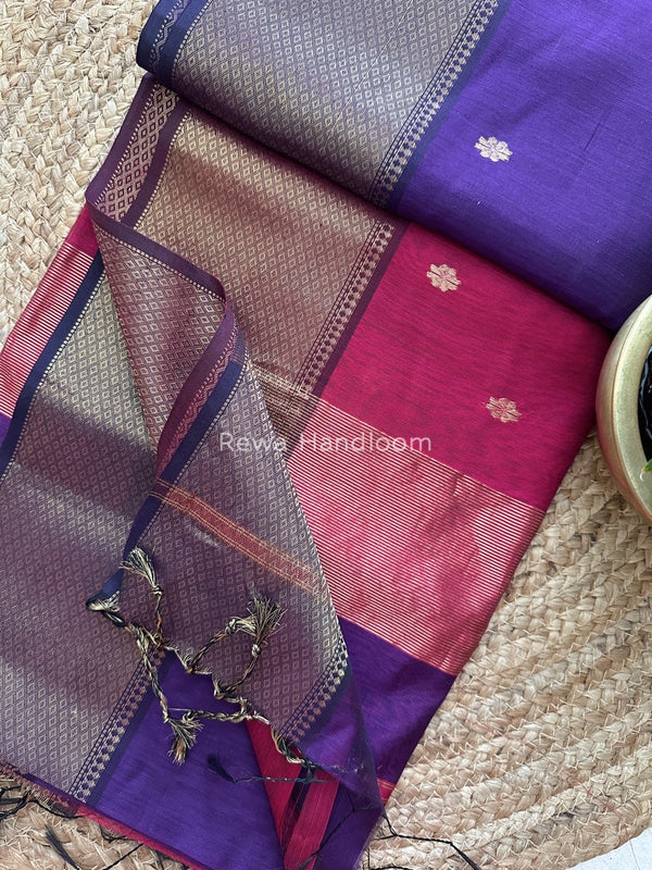 Maheshwari Zari Skirt Butti Saree