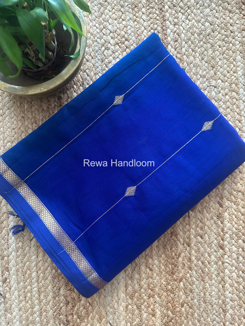 Blue Lining Butti Shaded Maheshwari Saree SBS0111