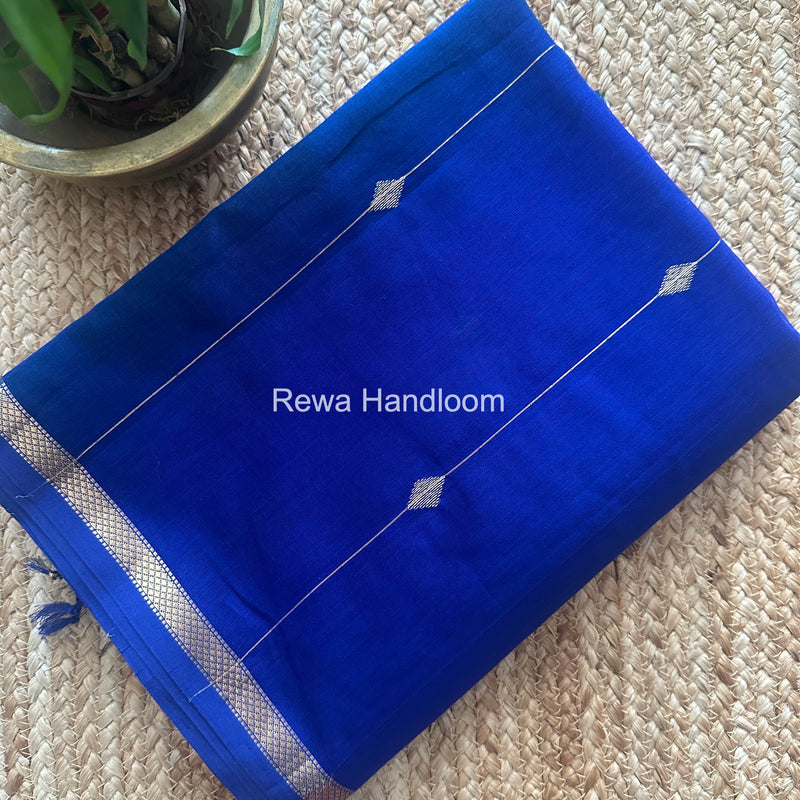 Blue Lining Butti Shaded Maheshwari Saree SBS0111