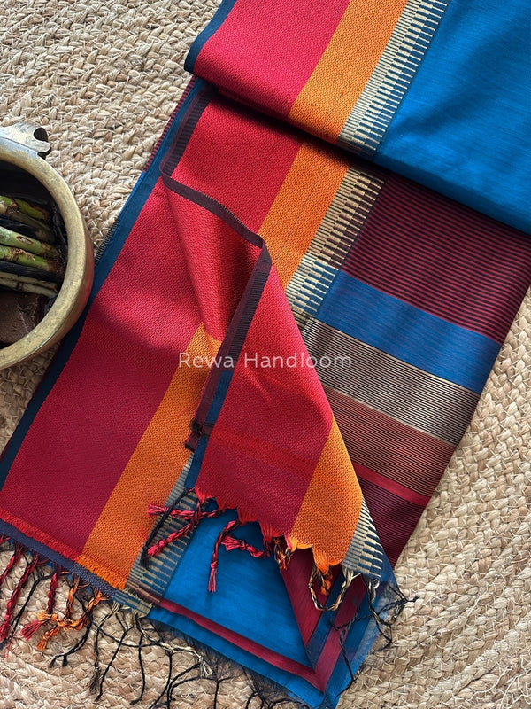 Maheshwari Multicolor Border Saree