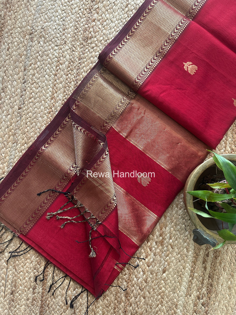 Maheshwari Lotus Butta Saree