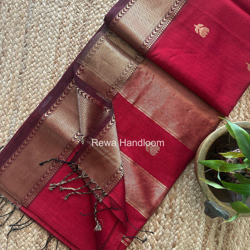 Maheshwari Lotus Butta Saree