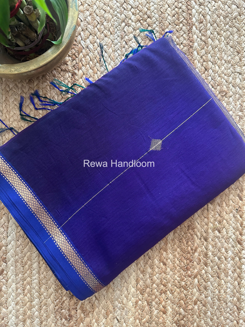 Purple Lining Butti Shaded Maheshwari Saree SBS0114