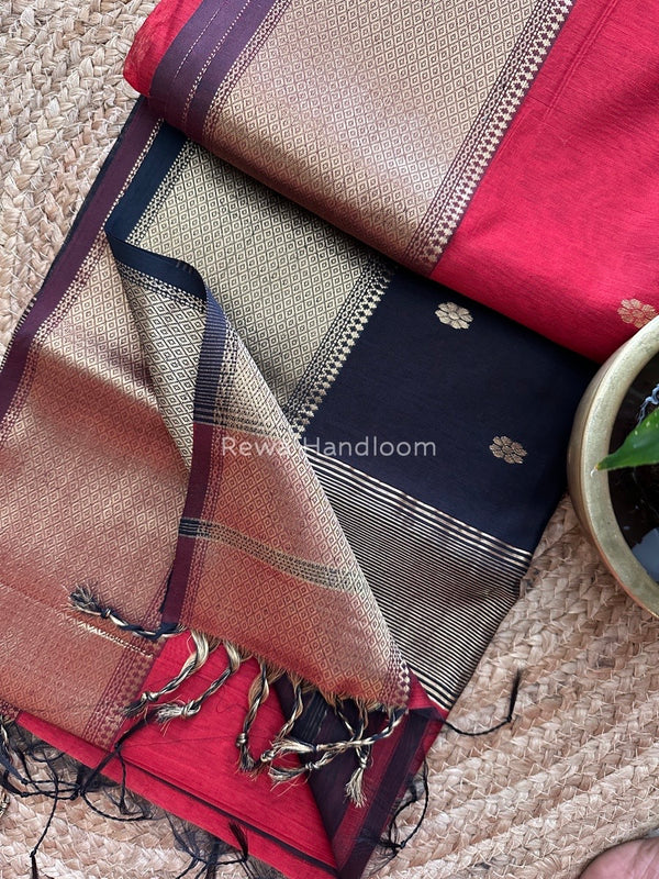 Maheshwari Zari Skirt Butti Saree