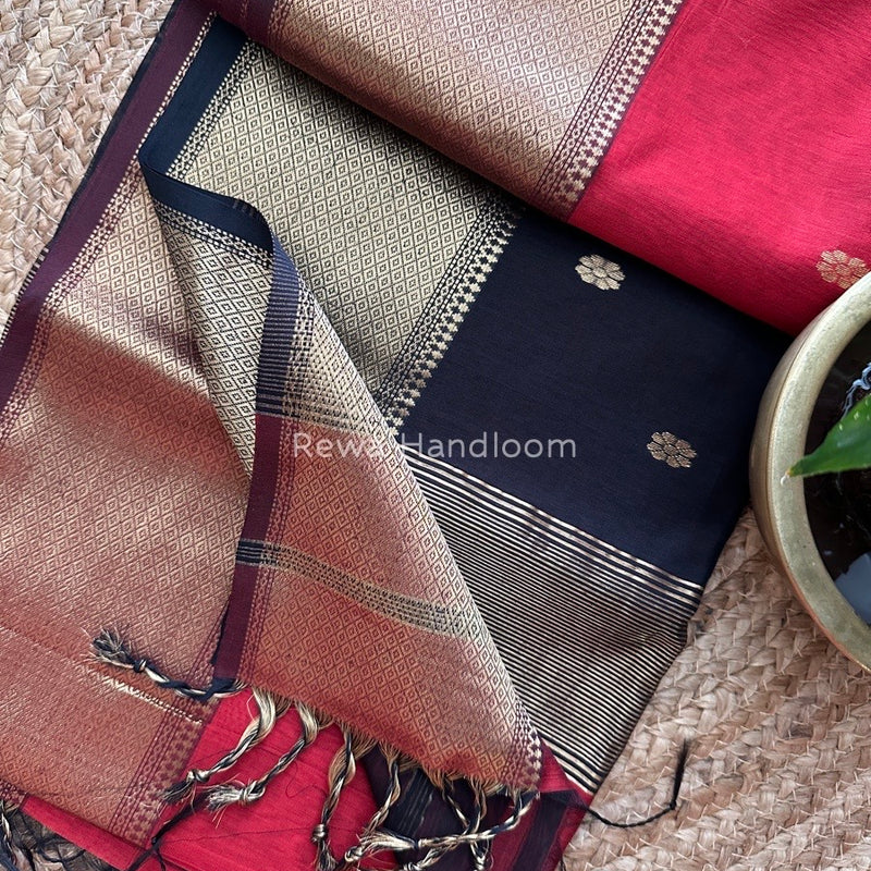 Maheshwari Zari Skirt Butti Saree