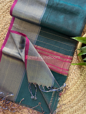 Maheshwari Morpeach Tissue Silk Saree-ZTS27