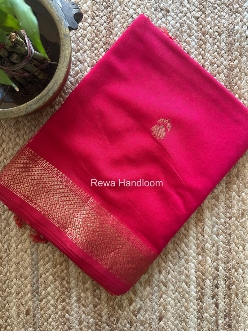 Maheshwari Rani Pink Lotus Butta Saree LLBS082