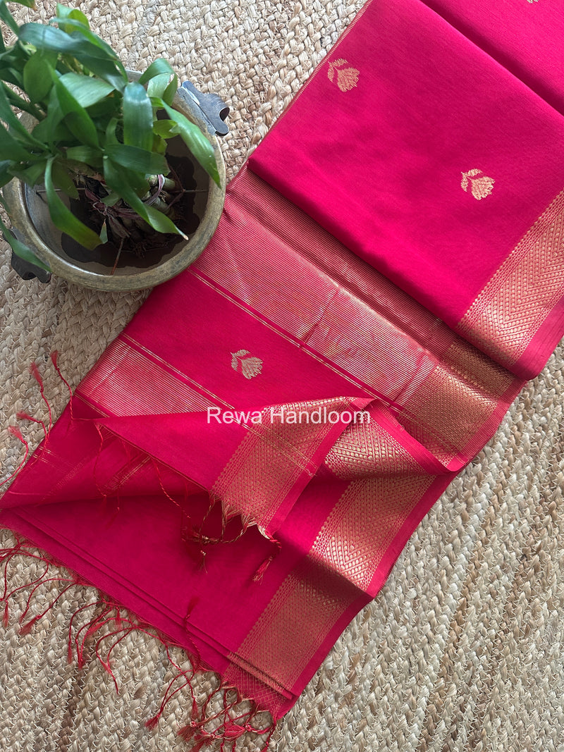 Maheshwari Lotus Butta Saree
