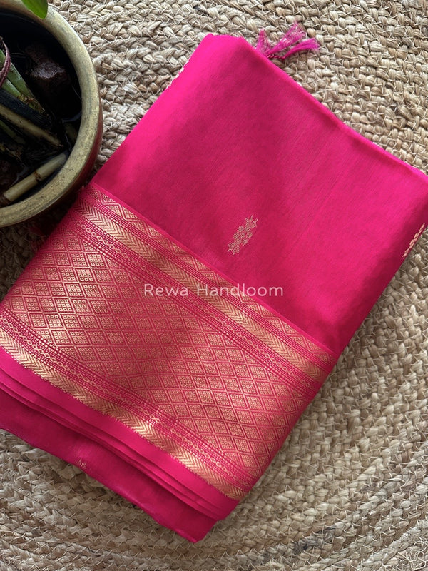 Maheshwari Pink Rich Pallu Silk Saree HPS013