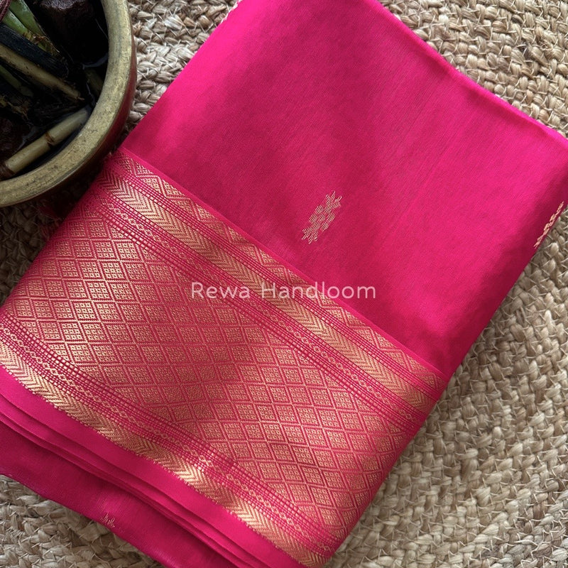 Maheshwari Pink Rich Pallu Silk Saree HPS013