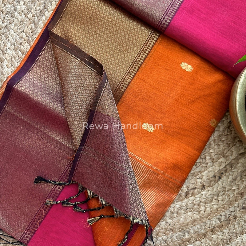 Maheshwari Zari Skirt Butti Saree