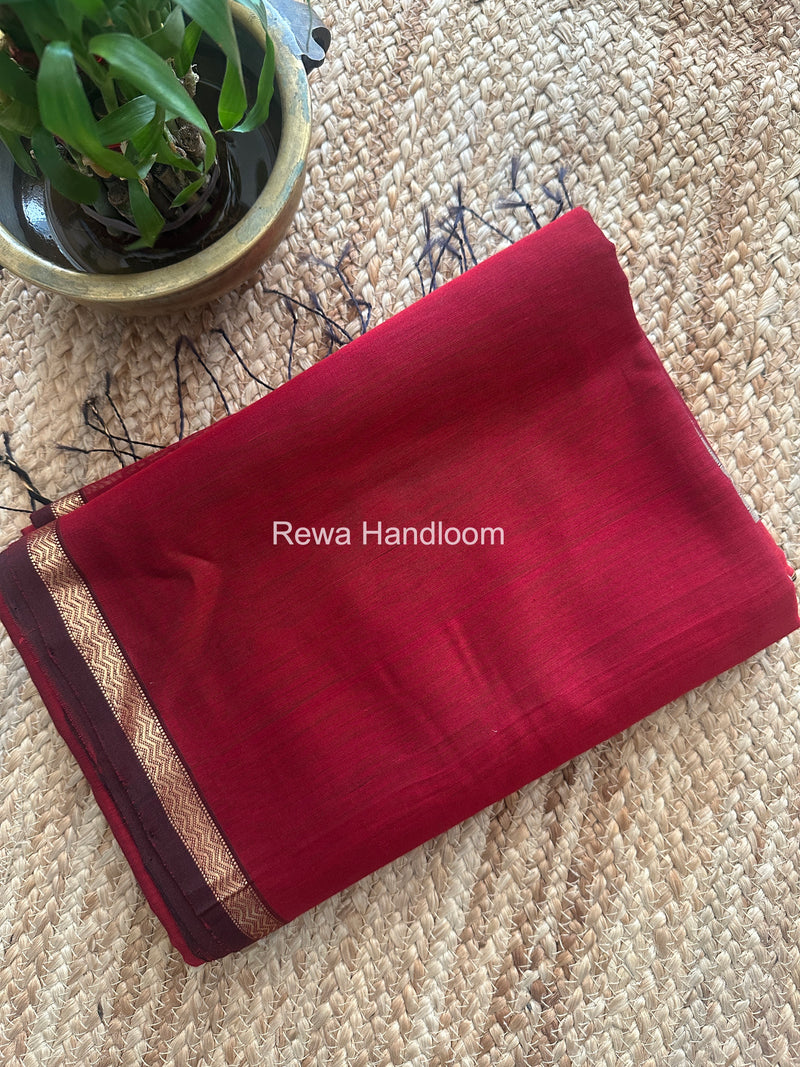 Maheshwari Red Gichha Pallu Saree GP067