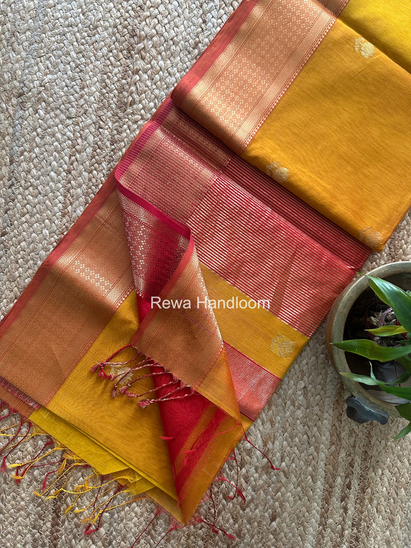 Maheshwari Lotus Shaded Butta Saree