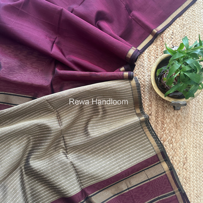 Maheshwari Wine Gichha Pallu Saree GP068