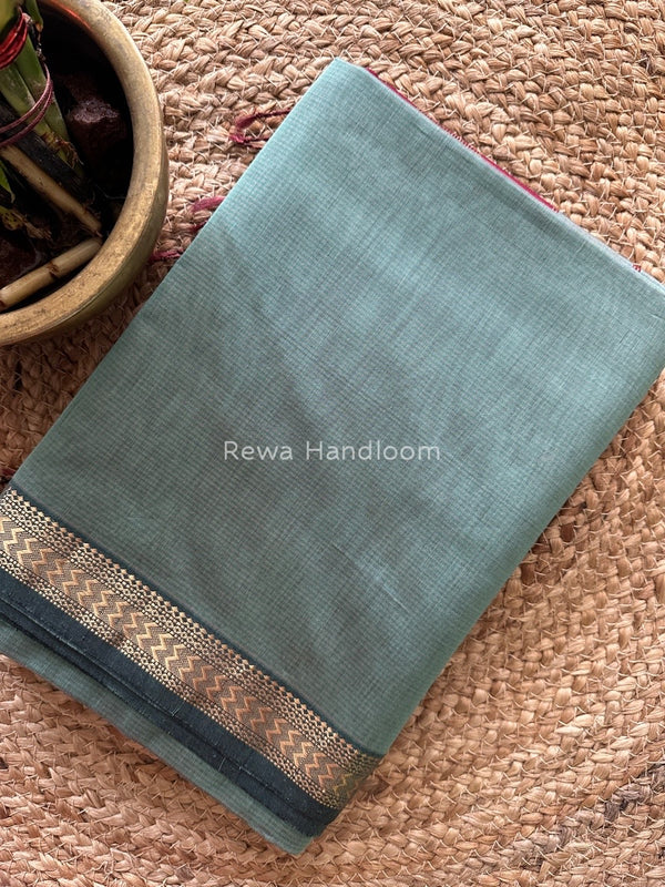 Maheshwari Teal Green Rasta Lehar Saree RL031