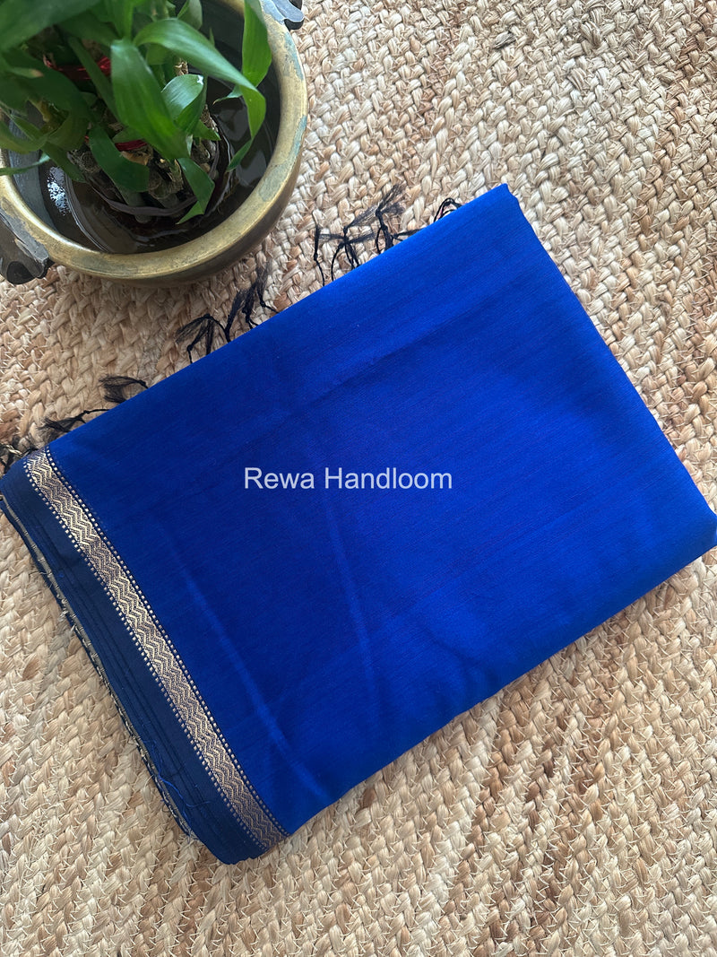 Maheshwari Blue Gichha Pallu Saree GP072