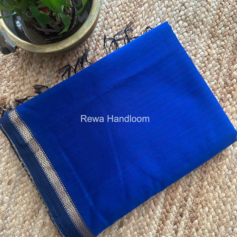 Maheshwari Blue Gichha Pallu Saree GP072