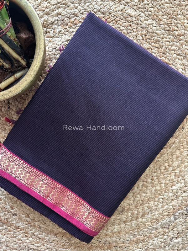 Maheshwari Black Rasta Lehar Saree RL029