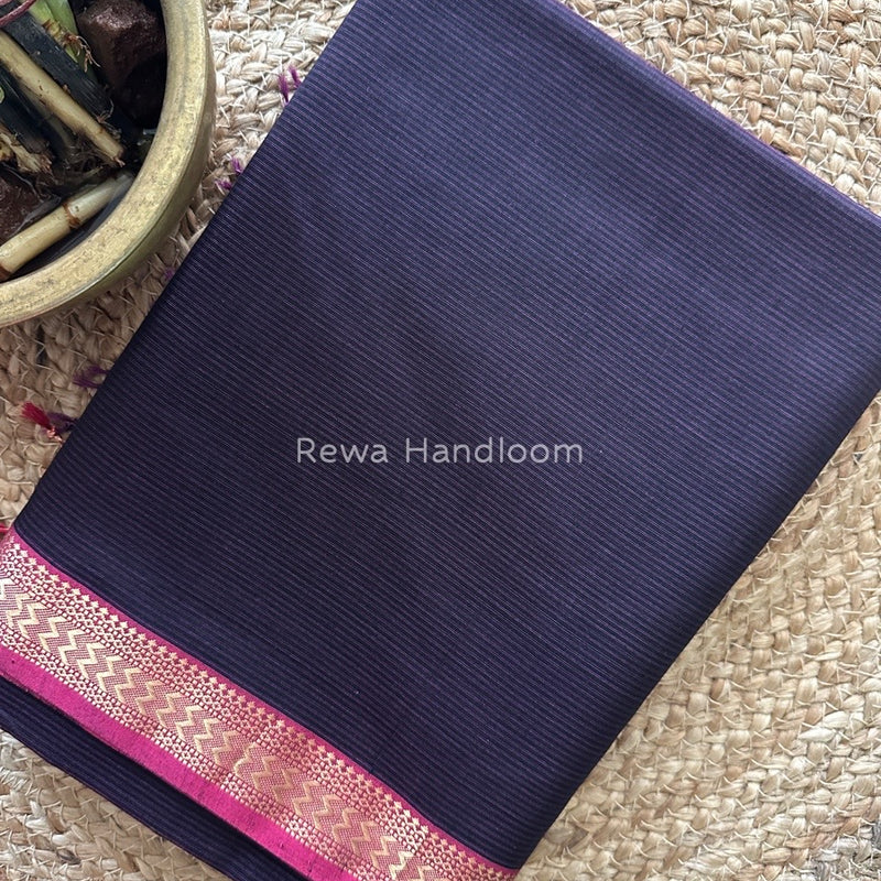Maheshwari Black Rasta Lehar Saree RL029