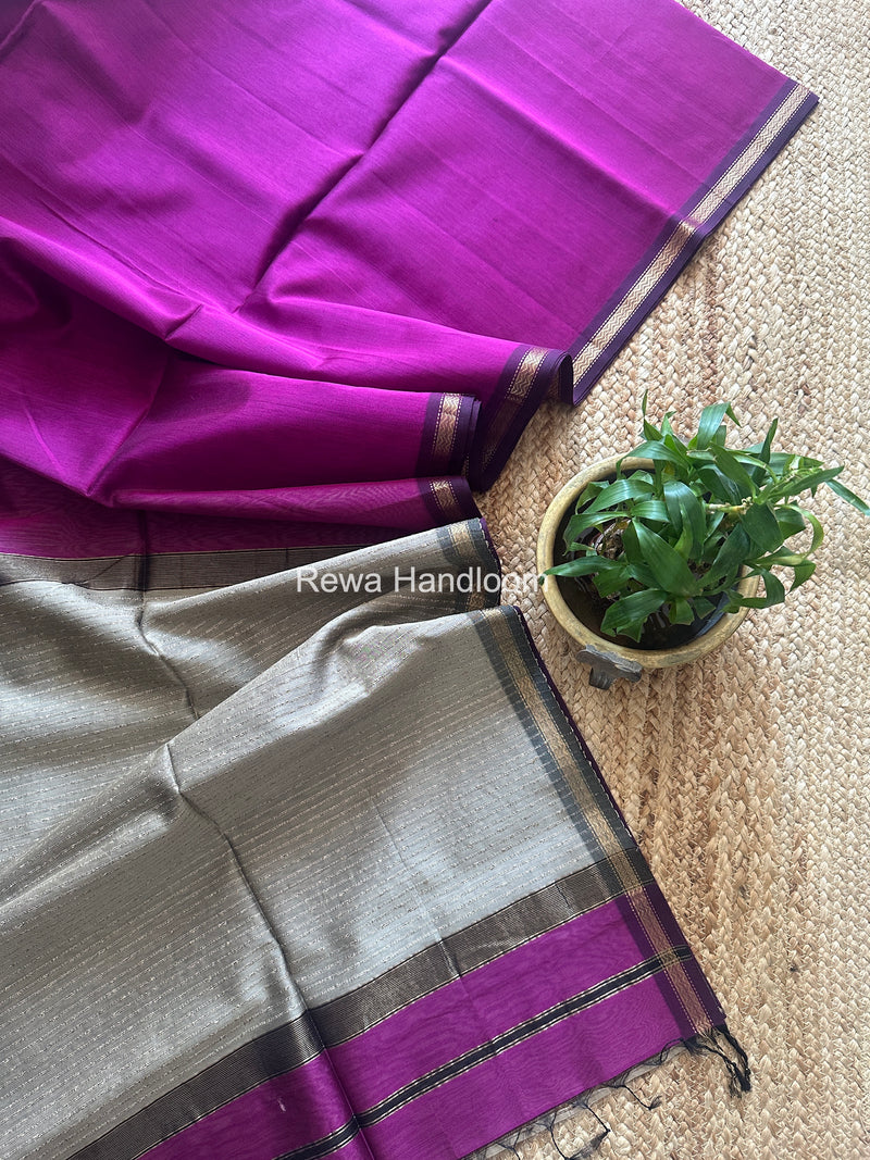 Maheshwari Magenta Gichha Pallu Saree GP074