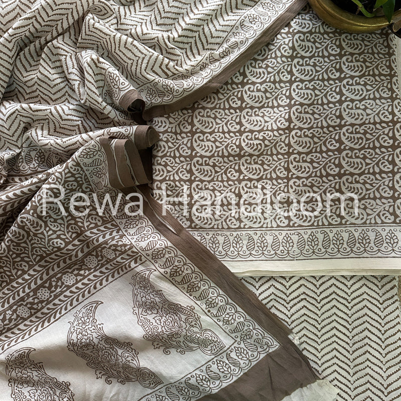  Bagh Print Cotton Suit